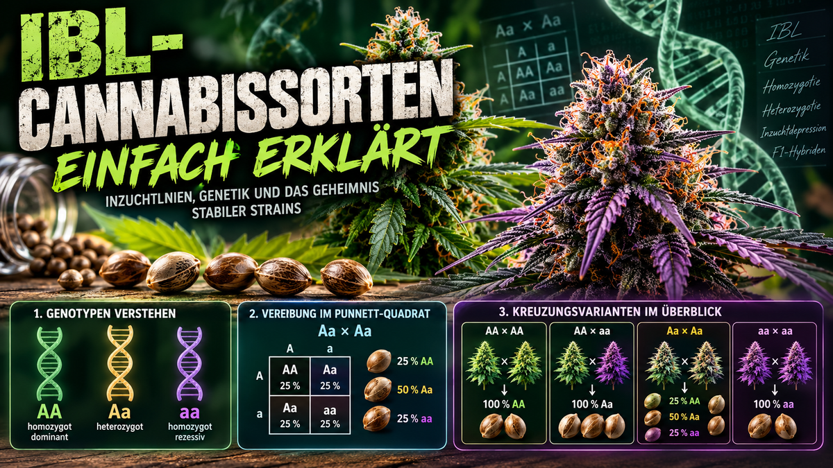 IBL-Cannabissorten erklärt: Inzuchtlinien, Genetik & das Geheimnis stabiler Strains